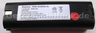 Akku fr MAKITA 60DWK 6012DWK 6015DWK 6016DW 6017DWE 6017DWBE und baugleich, 7,2 Volt 2000 mAh Ni-Cd 320g vom Markenhersteller (Sanyo/Panasonic)(baugleich mit 632002-4)